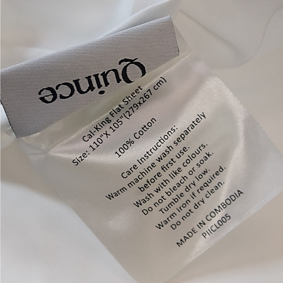 NWOT QUINCE Giza Cotton Sateen Sheet Set Cal King White 9516 - Picture 7 of 10